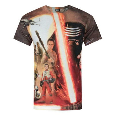 Vanilla Underground Star Wars Mens White Hero's & Villains Short Sleeved T-Shirt (Large) from B&Q