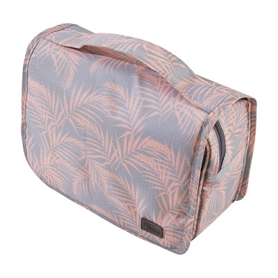 Periea Amelia Hanging Travel Wash Bag For Toiletries & Cosmetics Toiletry OrganiserPeach Fern