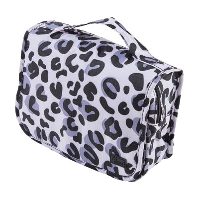 Periea Amelia Hanging Travel Wash Bag For Toiletries & Cosmetics Toiletry OrganiserSilver Leopard