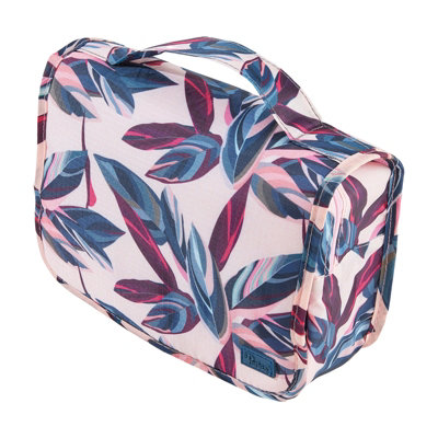 Periea Amelia Hanging Travel Wash Bag For Toiletries & Cosmetics Toiletry OrganiserPeach Leaves