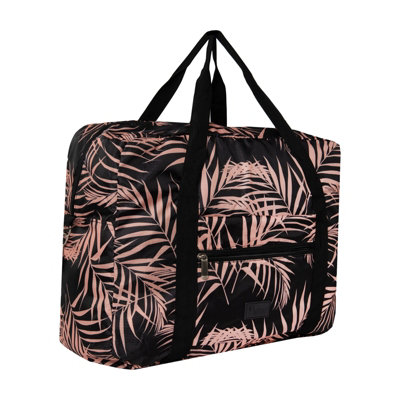 Periea Folding Travel BagPeach Fern Easyjet Cabin BagLightweight Foldable Underseat Holdall For Travel