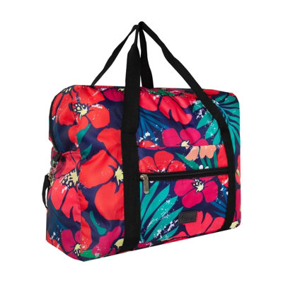 Periea Folding Travel Bag Bold Flowers Easyjet Cabin BagLightweight Foldable Underseat Holdall For Travel