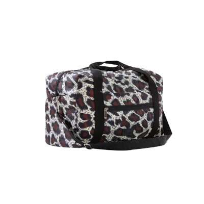 Periea Folding Travel BagGold Leopard Ryanair Cabin BagLightweight Foldable Underseat Holdall For Travel