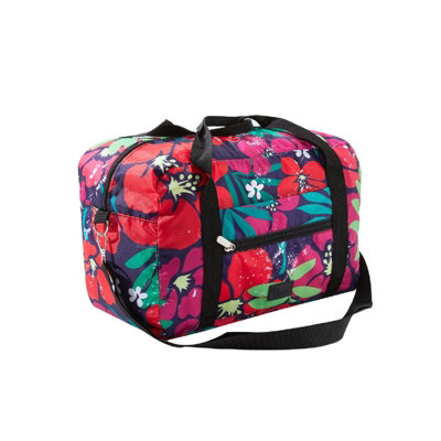 Periea Folding Travel BagBold Flowers Ryanair Cabin BagLightweight Foldable Underseat Holdall For Travel
