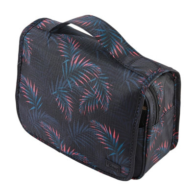 Periea Amelia Hanging Travel Wash Bag For Toiletries & Cosmetics Toiletry OrganiserGreen Pink Fern