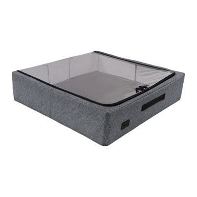 Periea 'casey' Underbed Storage Boxes With LidsFoldableStackableAnd Space-Saving OrganiserHerringboneLarge from B&Q