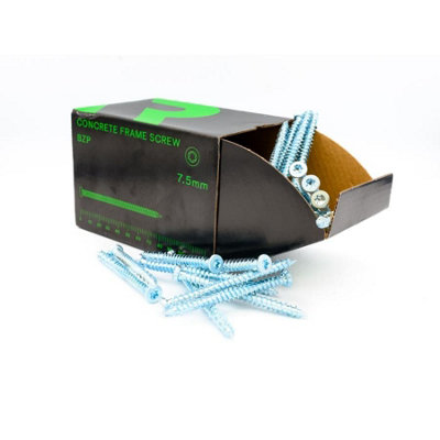 Rikä Rika Concrete Frame Screw 7.5 X 82mm 100Pk Bzp Torx-Drive T30 Head Self Tapping from B&Q