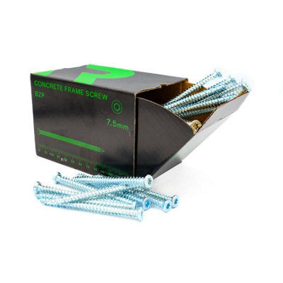 Rikä Rika Concrete Frame Screw 7.5 X 92mm 100Pk Bzp Torx-Drive T30 Head Self Tapping from B&Q