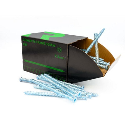 Rikä Rika Concrete Frame Screw 7.5 X 122mm 100Pk Bzp Torx-Drive T30 Head Self Tapping from B&Q