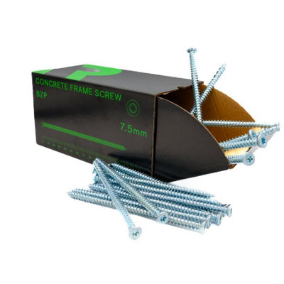 Rikä Rika Concrete Frame Screw 7.5 X 132mm 100Pk Bzp Torx-Drive T30 Head Self Tapping from B&Q
