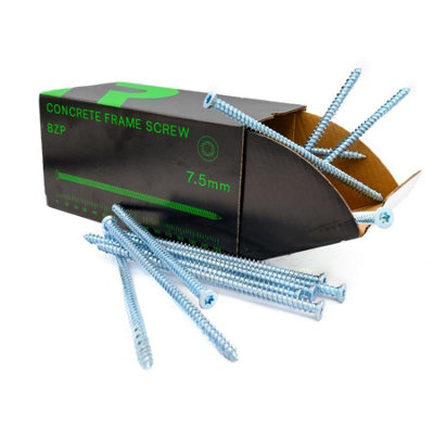Rikä Rika Concrete Frame Screw 7.5 X 152mm 100Pk Bzp Torx-Drive T30 Head Self Tapping from B&Q
