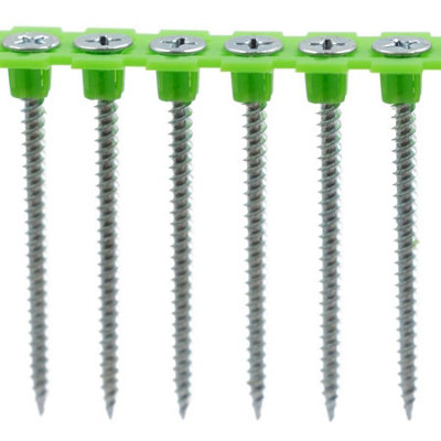 Rikä Rika 3.5 X 55mm Drywall Screw Collated Fine Bugle Head Bzp Ph2 1000Pk Sharp Tip from B&Q