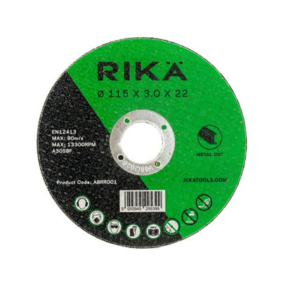 B&Q - Rikä Rika Metal Cutting Disc 115 mm X 3.0 X 22 mm High Performance Premium Abrasive