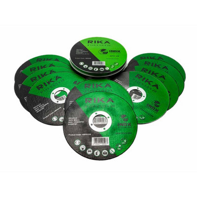 B&Q - Rikä Rika Stainless Thin Cutting Disc Inox 115 X 1.0 X 22mm Premium Abrasive 10Pk