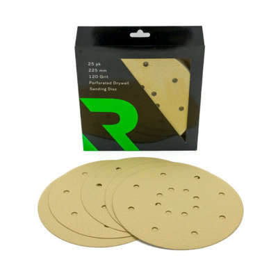 Rikä Rika Drywall Sanding Disc 225mm 120 Grit Perforated For Pro Decorator 25Pk from B&Q