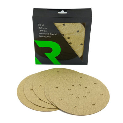 Rikä Rika Drywall Sanding Disc 225mm 180 Grit Perforated For Pro Decorator 25Pk from B&Q
