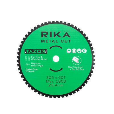 Rikä Metal Cut Circular Saw Blade 305mm X 60T X 25.4mm Tct For Mild Steel & Alu from B&Q