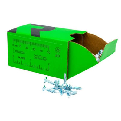 Rikä Rika Woodscrew 6 X 1In Twin-Thread Csk Bzp 200Pk Sharp Point Pozi Wood Screw from B&Q
