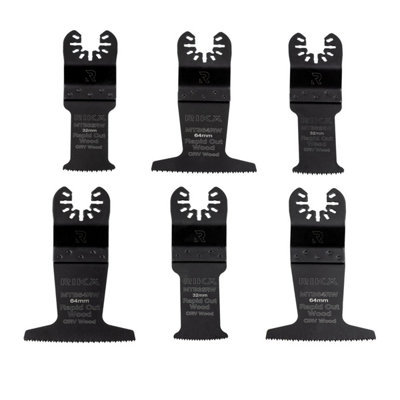 Rikä Rika Multitool Rapid Wood Blade Set 6Pc Universal Shank Wide Compatibility Fit from B&Q