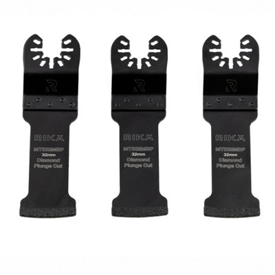 Rikä Rika Multitool Blade Set 3Pk 32mm Diamond Plunge Mortar Cut Quick Release Shank from B&Q