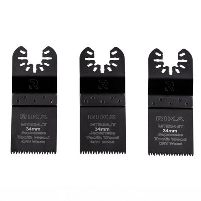 Rikä Rika Multi Tool Saw Blade 34mm Japanese Tooth Wood Cut Quick Release Shank 3Pk from B&Q