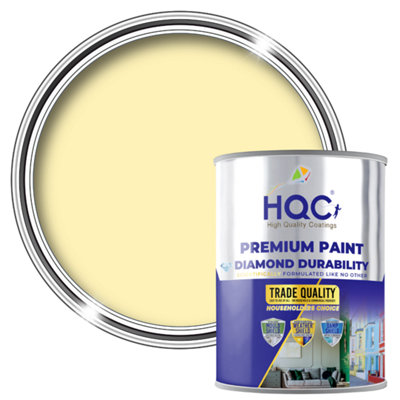 Hqc Wood PaintWeatherproof For FencesGatesSheds & FurnitureLight Yellow1L from B&Q