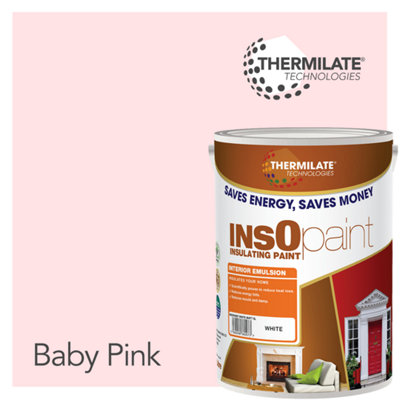 Thermilate Technologies Insopaint Interior Emulsion PaintAnti MouldInsulating & Snergy Saving For Interior Walls & CeilingsBaby Pink from B&Q