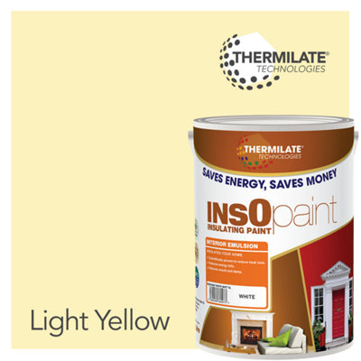 Thermilate Technologies Insopaint Interior Emulsion PaintAnti MouldInsulating & Snergy Saving For Interior Walls & CeilingsLight Yellow from B&Q