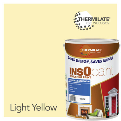 Thermilate Technologies Insopaint Kitchen & Bathroom PaintBest Anti-Mould ProtectionInsulating Walls & CeilingsLight Yellow from B&Q