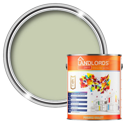 Landlords PaintAnti-Damp PaintDamp Proof Protection For Interior Walls & CeilingsSage Green1L from B&Q