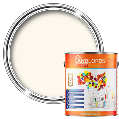 Landlords PaintKitchen & Bathroom PaintMould ResistantWashable & DurableCreamy White2.5L from B&Q