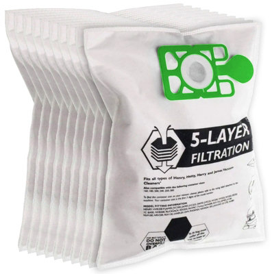 Spares2Go Vacuum Bags Compatible With Numatic Henry Hetty James Basil Hvr200 Hvc200 Nrv200 Vacuum Cleaners (Pack Of 10) from B&Q