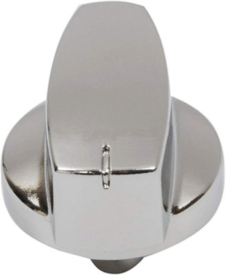 Spares2Go Oven Cooker Knob For Belling 444445412 444445413 1000Df Function Control Switch (Silver/chrome) from B&Q