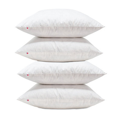 Pack Of 4 Duck Feather Cushion Pads 12 X 16 Inch (30 X 40Cm) Ethically Sourced 100% Cotton Downproof Cover from B&Q