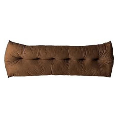 Lancashire Textiles Faux Suede Triangular Wedge Single Bed Headboard Cushion For Ultimate Comfort In Brown 20 X 50 X 90Cm from B&Q