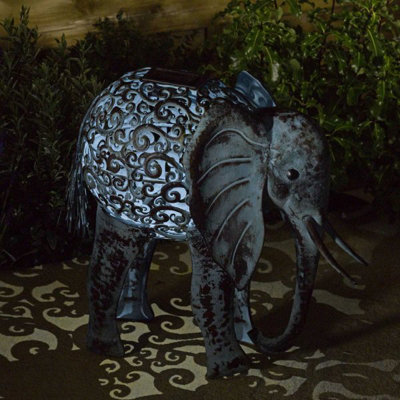 Marco Paul Solar Elephant Led Garden Ornament from B&Q
