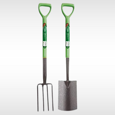 Marco Paul 2 Piece Carbon Steel Fork And Spade Digging Set For Garden from B&Q