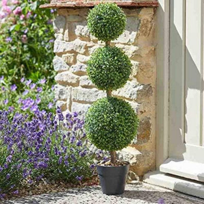Marco Paul Artificial Green Triple Topiary Tree from B&Q