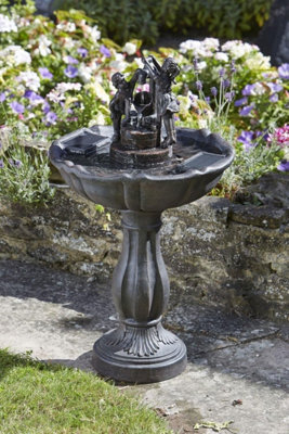 Bronze Effect Table Water Feature Fountain For Garden Freestanding Tipping Pail Cascade Patio Lawn Centrepiece from B&Q