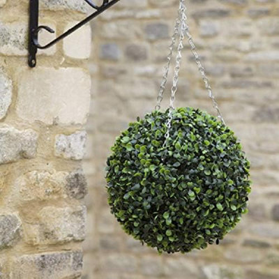 Marco Paul Decorative Artificial Boxwood Ball Hanging Garden Topiary from B&Q