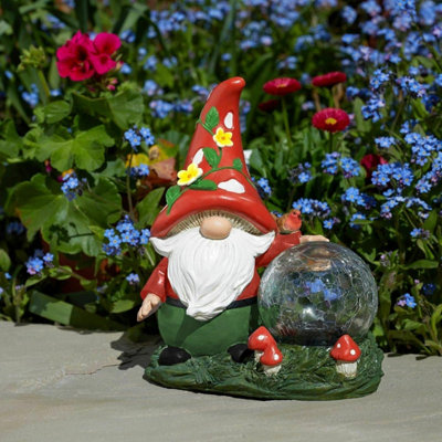 Marco Paul Solar Powered Woodland Wizard Led Light Up Garden Ornament from B&Q