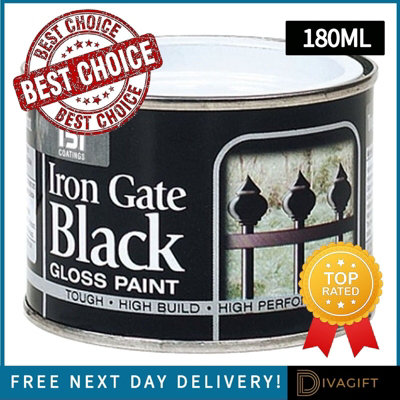 151 Coatings Iron Gate Gloss Paint 180Ml Black (469347)