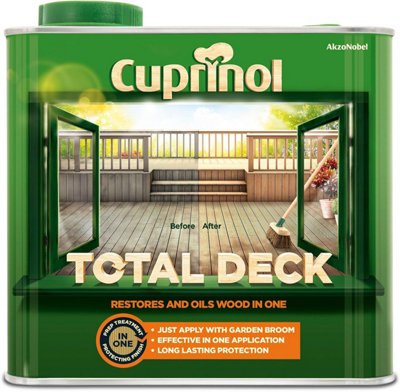 Cuprinol Total Deck Clear Restore Oil 2.5L