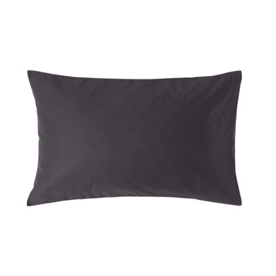 Homescapes Charcoal Egyptian Cotton Housewife Pillowcase 1000 Tc Dark/Grey