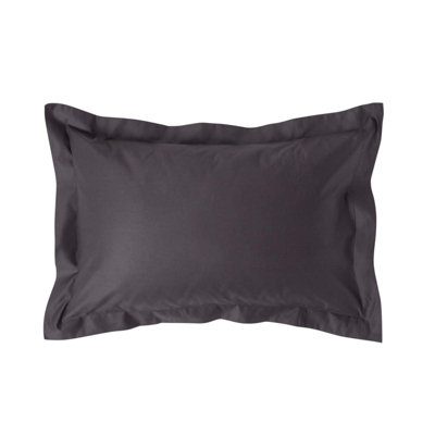Homescapes Charcoal Egyptian Cotton Oxford Pillowcase 1000 Tc Dark/Grey