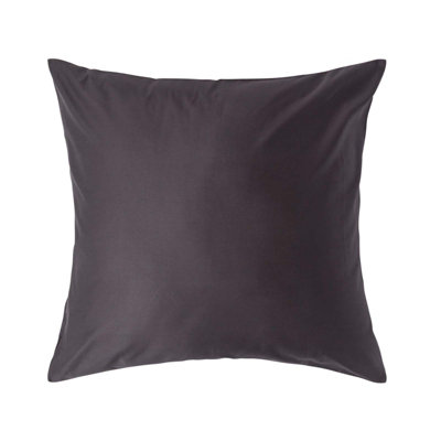 Homescapes Charcoal Continental Egyptian Cotton Pillowcase 1000 Tc, 80 X 80 Cm Dark/Grey