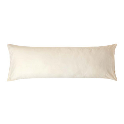 Homescapes Egyptian Cotton Housewife Body Pillowcase 200 Tc Cream