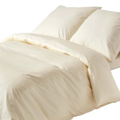 Homescapes Continental Egyptian Cotton Duvet Cover Set 200 Tc, 155 X 220 Cm Cream