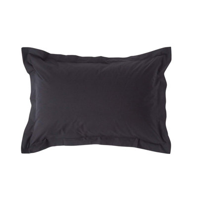 Homescapes Egyptian Cotton Oxford Pillowcase 200 Tc Black