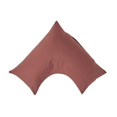 Homescapes Brown Egyptian Cotton V Shaped Pillowcase 200 Tc